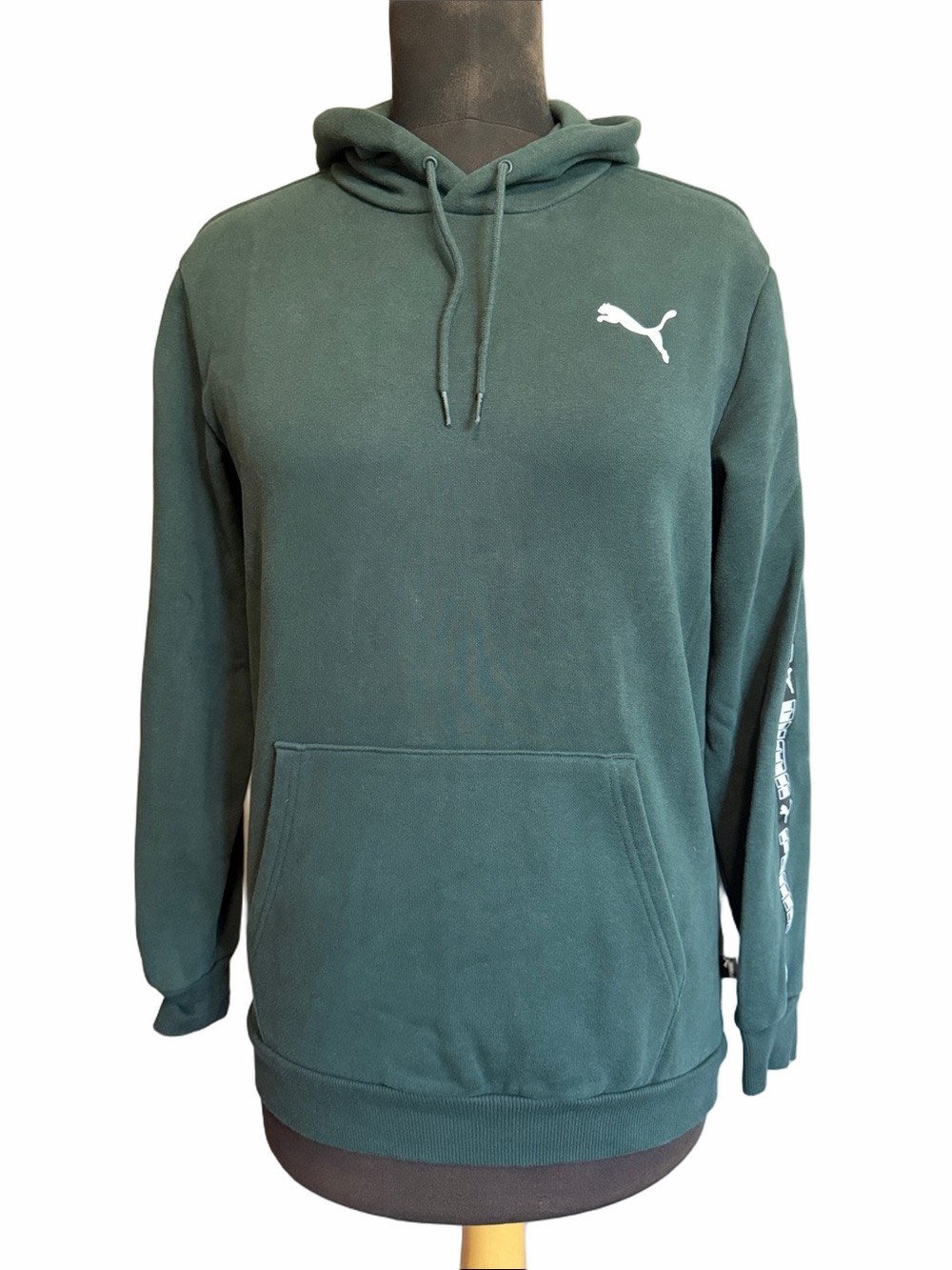 Puma Ladies Dark Forest Green Pullover Hoodie